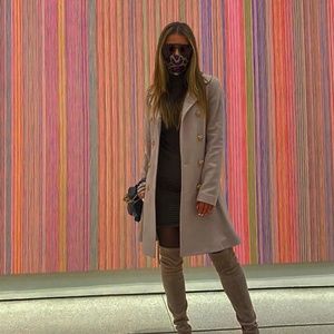 NEW YEAR SALE‼️ TED BAKER Wool Coat Pink Blush Gold Buttons